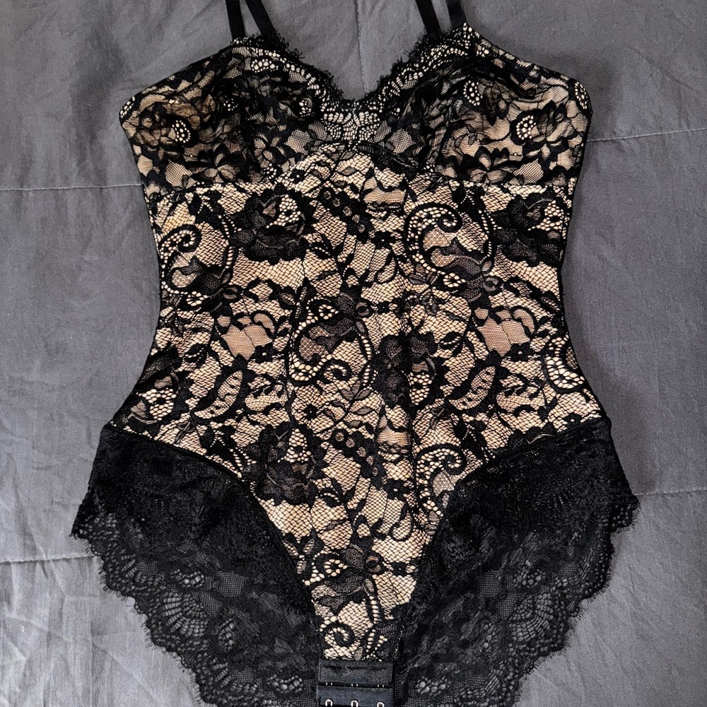 Elegant Black Lace Shapewear lace Bodysuit Pinsy